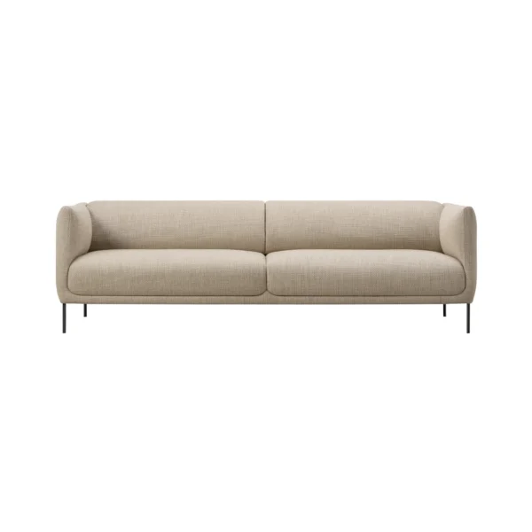 Nu two seater sofa's front view in front of a white background