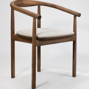Angled view of emma dining chair